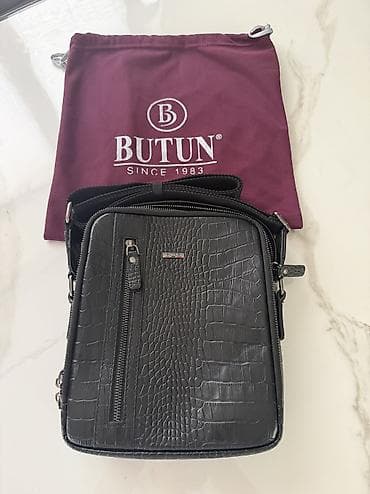Барсетка, Butun, Материал: Натуральная кожа, Застежка на молнии, Множество карманов, Оригинал, Новый