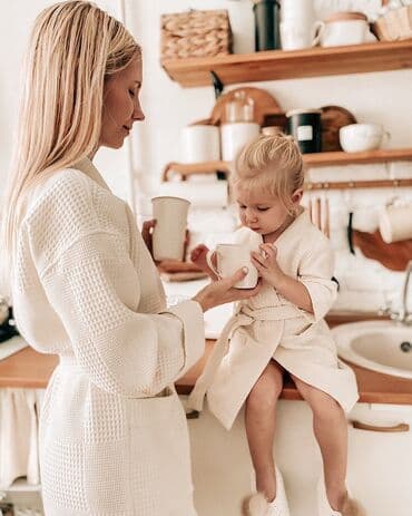 домашние халаты больших размеров: Халат, Вафельное полотно, XS, S, M — 9