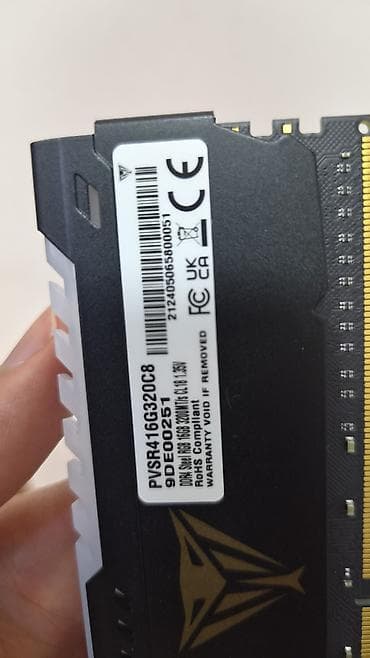 3200: Оперативная память (RAM) для ПК, Новый, Patriot, 32 ГБ, DDR4, 3200 МГц — 3
