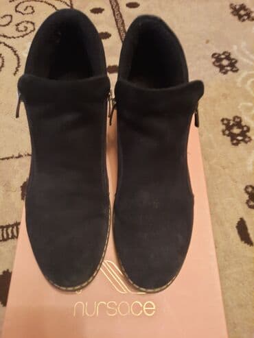 обувь ручной работы бишкек: Ботиночки Турция натуральная замша темно/синий цвет в хорошем — 1