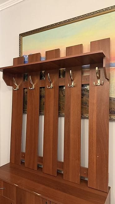 Тумбалар: Кире бериш үчүн гарнитур, Илгич, ДСП, түсү - Күрөң — 3