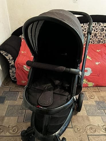 умный зайка: Коляска, Другой бренд, цвет - Черный, Б/у, Самовывоз — 3