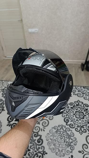 вело зеркало: Мото/велошлем с откидной нижней частью и зеркальным визором - Тип — 7