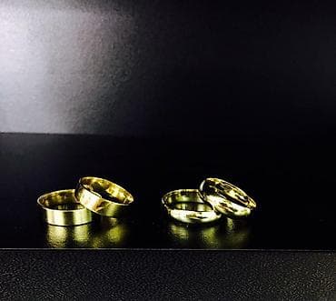 Обручальные кольцы Италия Серебро напыление жёлтое золото 925пробы