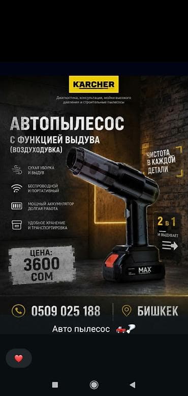 пылесос садовый: Автопылесос Karcher с функцией выдува (воздуходувка) - Тип — 1