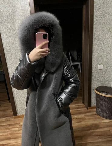 Прокат одежды: Пуховик, Длинная модель, С капюшоном, XL — 2