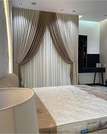 Матрастар: Комплект штор для спальни/гостиной - Двухслойное оформление: плотные — 1