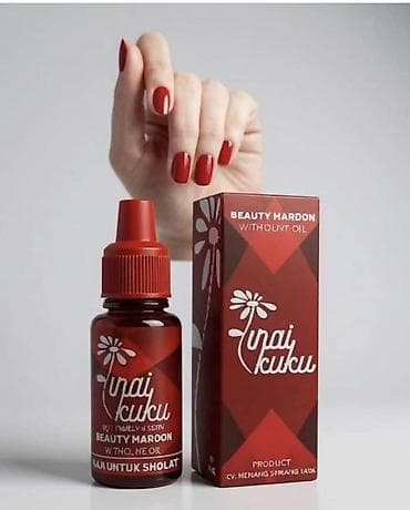 удаление веснушек: Inai Kuku Beauty Maroon — жидкая хна для ногтей с оливковым маслом — 2