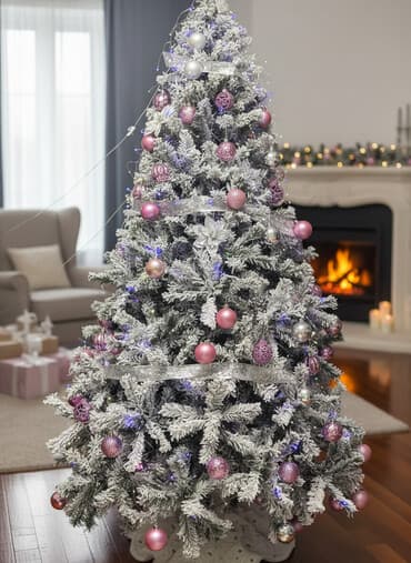 купить елку бу: Искусственная новогодняя ёлка с заснеженными ветвями и полным набором — 1