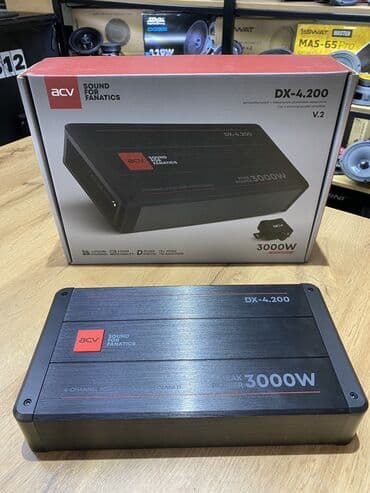 усилитель и колонки авто: Усилитель Новый, 200 Вт, Каналов: 4 — 1