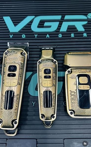 Профессиональный набор машинок для барберов VGR Voyager — золотая