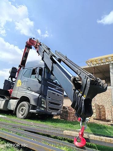 тяжёлый дым: Услуги автокрана-манипулятора на базе тягача Volvo FH16 750 длина — 2