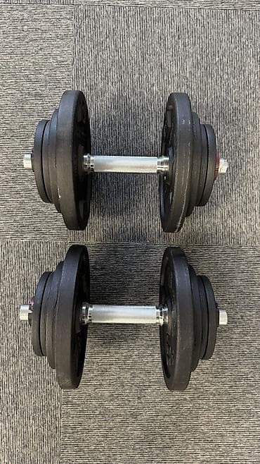 Тренажеры: Разборные гантели Domyos (Decathlon) Каждая по 20 кг в сборе (общий — 1