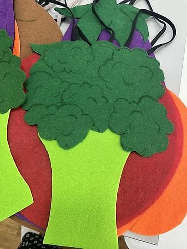 пошив детской одежды: Набор детских костюмов-накладок из фетра «Овощи» На резинке - Яркие — 2