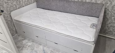 Эки ярустуу керебеттер: Диван-кровать с боковой спинкой и выдвижными ящиками - Компактная — 2