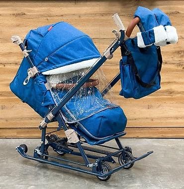 Санки-коляска в отличном состоянии. Полный комплект:теплый чехол для