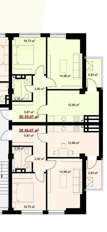 кок ой: 1 комната, 29 м², Элитка, 4 этаж, ПСО (под самоотделку) — 2