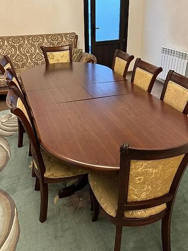 куханный стол: Стол и стул для зала, цвет - Коричневый — 4