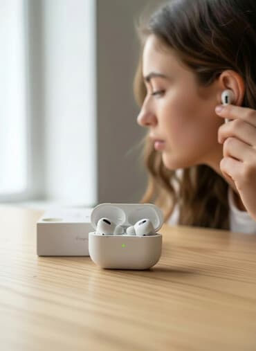 Вкладыши, Apple, Б/у, Беспроводные (Bluetooth), Классические