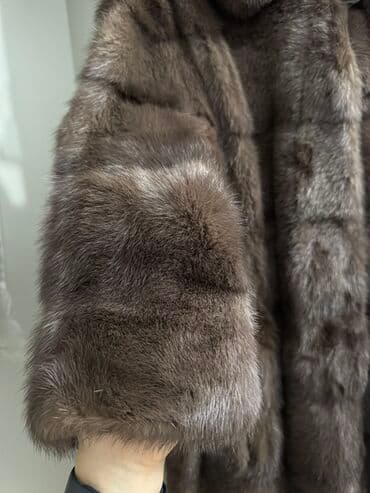 шуба кроликовая: Шуба, Норка, Длинная модель, С капюшоном, S, M — 2