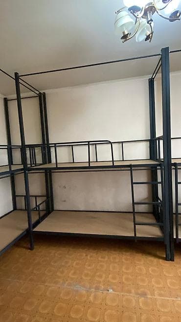 Строительные леса, стойки: Металлические двухъярусные кровати для общежитий/хостелов - Каркас — 3