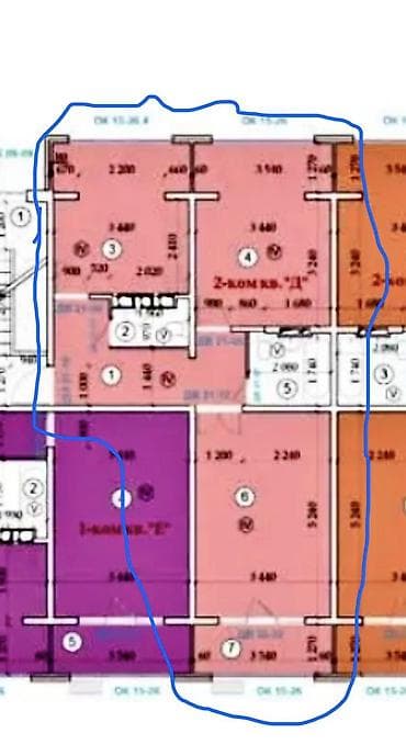 купить квартиры в оше: 2 комнаты, 69 м² — 3