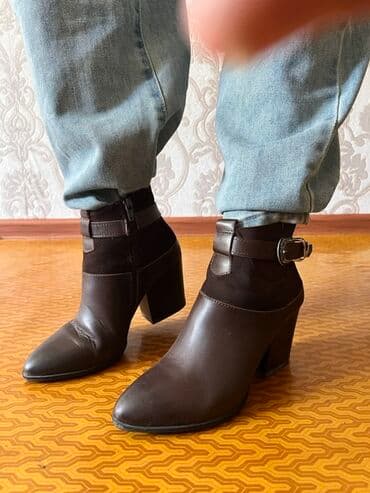 ботильоны кож: Батинкелер, 38, Pretty, Колдонулган, түсү - Күрөң, Өзү алып кетүү — 2