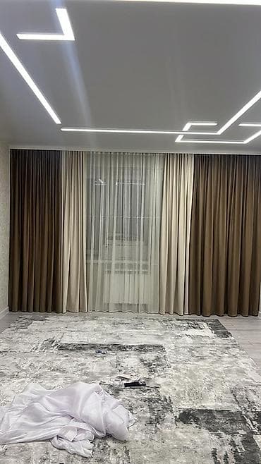 кофейни: Двухслойные шторы для гостиной/спальни с тюлем - Комплект: плотные — 1