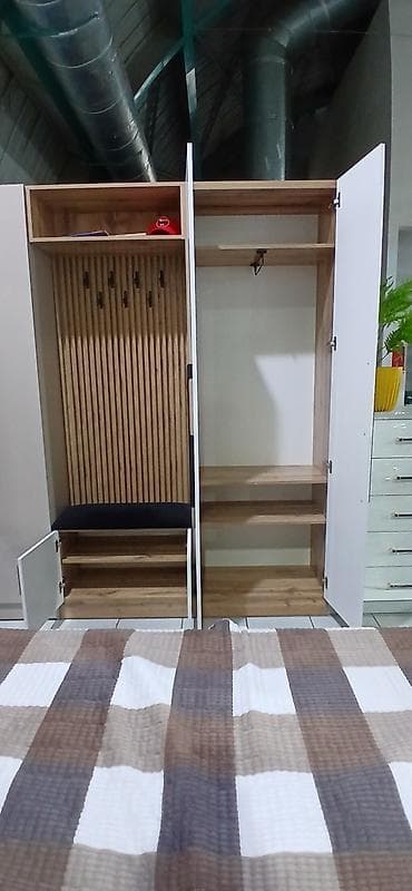 мебель для прихожка: Гарнитур для прихожей, Новый, Шкаф, В рассрочку, ДСП, Бесплатная доставка, цвет - Белый — 2