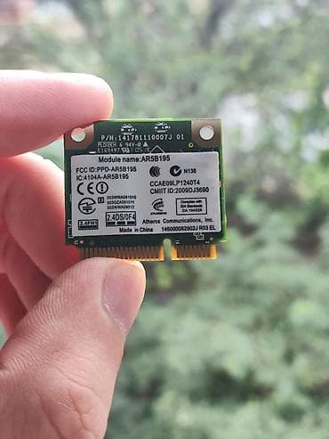 Стол компьютерлери жана комлектөөчүлөр: Wi-Fi карта для ноутбуков. Atheros AR5B195, Mini PCI-E, частота 2.4G — 3