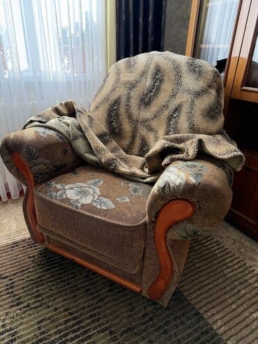 разные кресла: Комплект мягкой мебели, Б/у, Самовывоз — 5