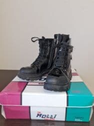 силиконовая обувь детская: Ботинки для девочек ThiMotti б/у. Размер 33. Лакированная натуральная — 4