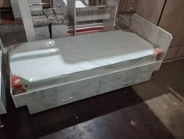 кровать с шухлядами: Односпальная кровать, Новый, С матрасом, длина - 190 см — 3