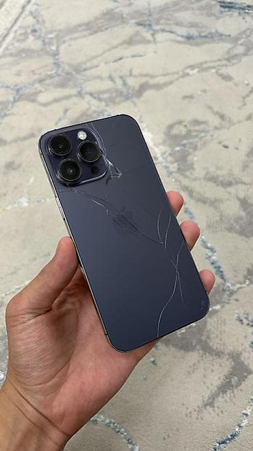 IPhone 14 Pro Max, Б/у, 128 ГБ, Deep Purple, Защитное стекло, Чехол, 85 %