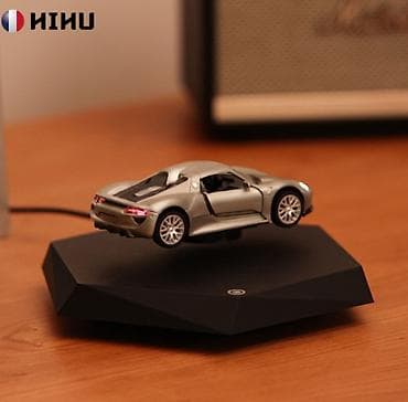 Левитирующая машинка Porsche (серый и красный) - Эффектная магнитная