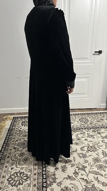 туфли черные с красивой отделкой: Вечернее платье королевский велюр и креп шифон двойка - Цвет — 8