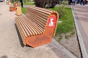 древо: Скамейка Дерево, Со спинкой, Без крыши — 2