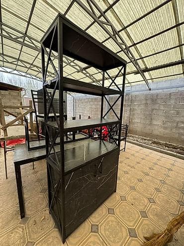 полки токмок: Кеңсе эмереги комплекти, Колдонулган, Металл, Өзү алып кетүү, түсү - Кара — 3