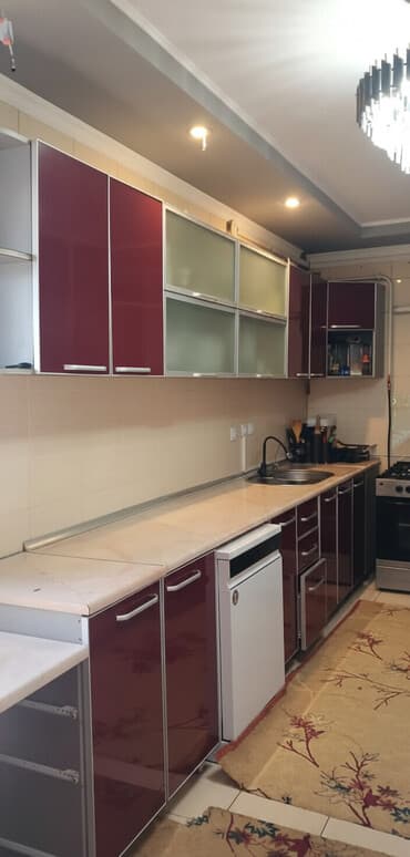 бу спальный гарнитур бишкек цены: Ашкана гарнитуру, Колдонулган, түсү - Кызыл, МДФ — 1