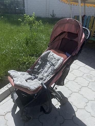 Коляски: Коляска, Другой бренд, цвет - Розовый, Б/у, Самовывоз — 1