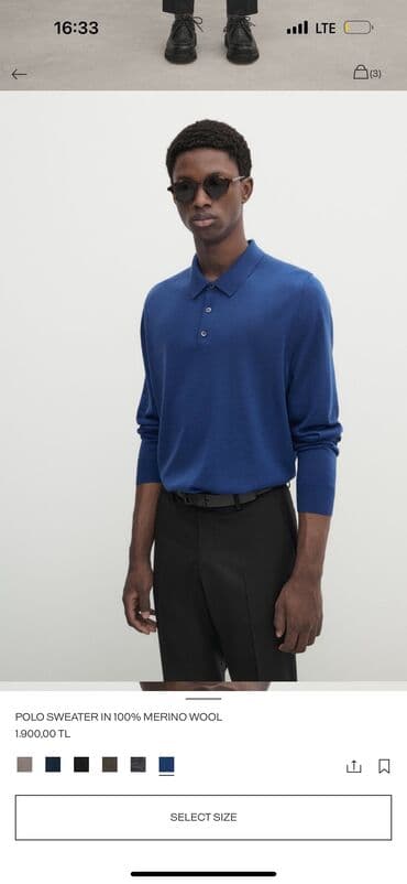 Свадебные платья и аксессуары: Мужской свитер, M, Massimo Dutti, Новый, цвет - Синий, Самовывоз, Платная доставка — 3