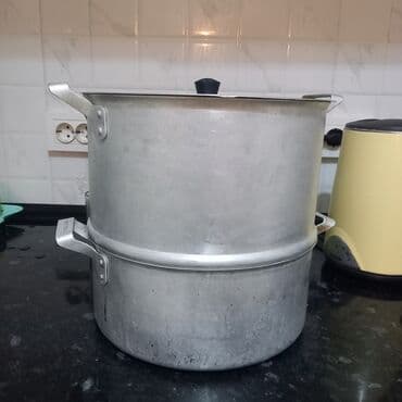 Посуда: Продается советская мантышница алюминиевая. внутри 4 листа — 1