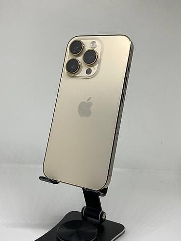 iphone 9: IPhone 14 Pro, Б/у, 256 ГБ, Золотой, Чехол, 79 % — 2