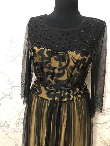 длинные платья с рукавами для полных: Вечернее платье, Классическое, Длинная модель, С рукавами, 3XL, 2XL — 2