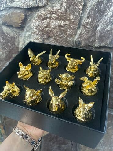 из серебра: • Набор рюмок в подарочной коробке: • 12 стопок-перевертышей (знаки — 3