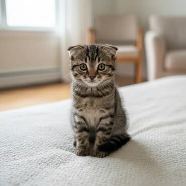 ящик почтовый: Скотиш Фолд (Шотландская вислоухая), 3 месяца, Мальчик, Приучена к лотку, С прививками — 1