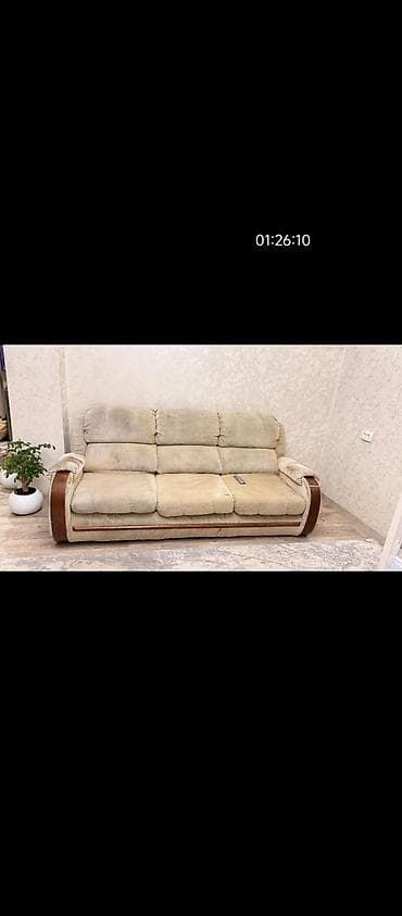 диваны кресла ош: Комплект мягкой мебели, цвет - Бежевый — 2