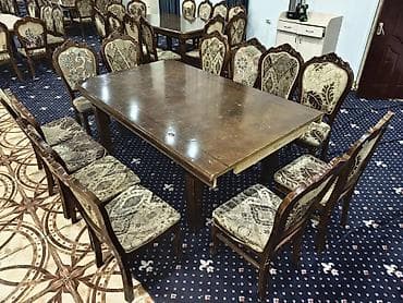 Офисная мебель: Стол и стул для зала, цвет - Коричневый — 1