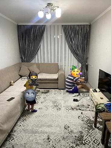 Батирлер: 2 бөлмө, 4 м², 7-мкр 104-серия, 1 кабат, Евро оңдоо — 1