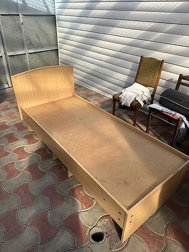 Односпальная кровать, С матрасом, длина - 195 см